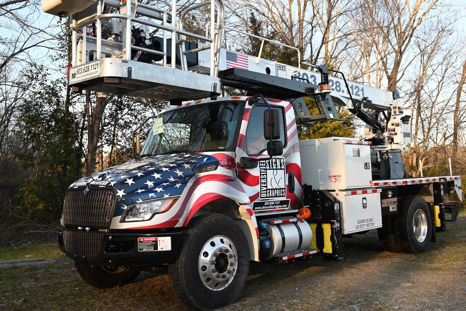 Bucket truck wrap