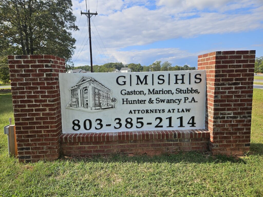 Brick monument sign